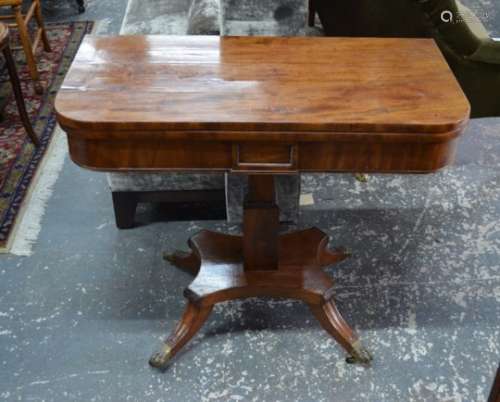A Regency mahogany tea table