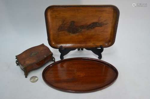 A 19th century Continental rosewood jewellery casket with ormolu mounts