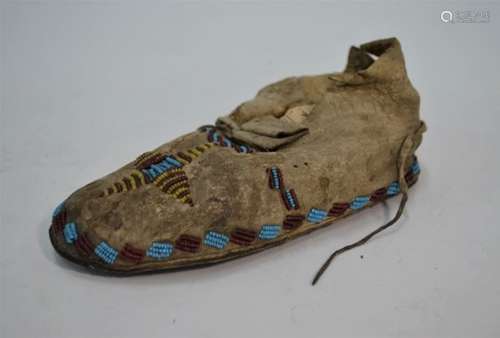 An antique Native American child's mocassin