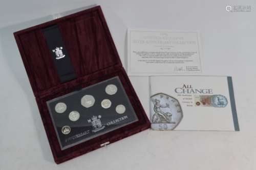 A cased Royal Mint Silver proof 1996 silver coins