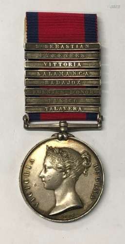 Medals: a Victorian Military General Service Medal 1793-1814, to J Macfarlane, Arty. Driver, with ei