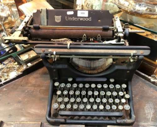 A vintage US Underwood typewriter