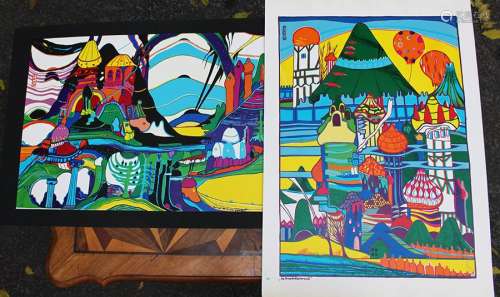 Helmut Kand (born 1946), Two colour art prints on …