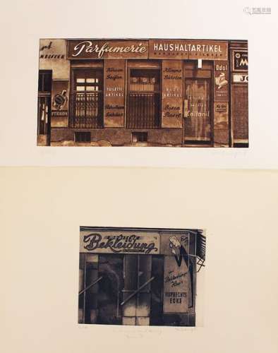 Franz Zadrazil (born 1942), Vienna shops, etchings…