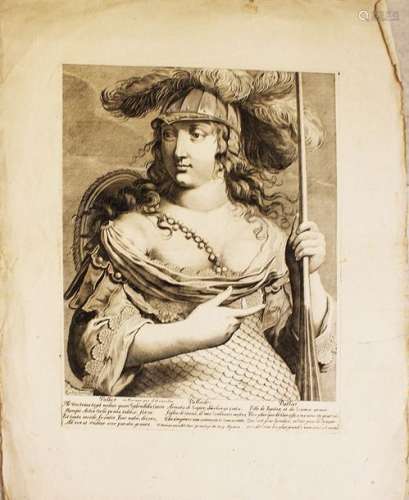 Pallas Athene, copper print on paper; 18th Century…