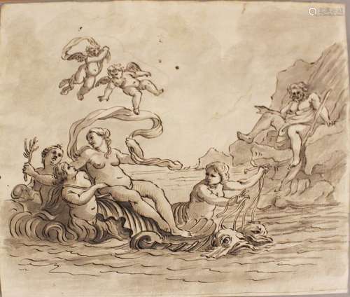 Italian artist 18th Century, Allegory; black ink w…