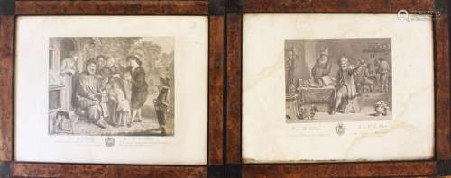 Two lithographs after Tenniers and Victors; framed…