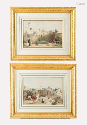 David Roberts (1796 1864), Two views of Jerusalem,…