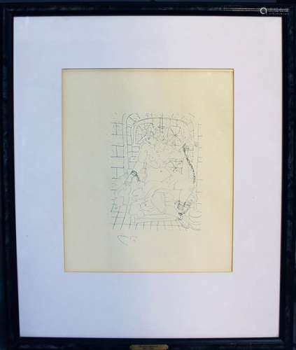 André Derrrain (1881 1954) graphic, framed, under …