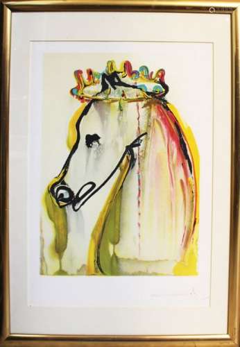 Salvador Dalí (1904 1989) graphic, Horse on paper;…