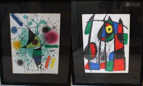 Joan Miró i Ferrà (1893 1983) two art prints on pa…