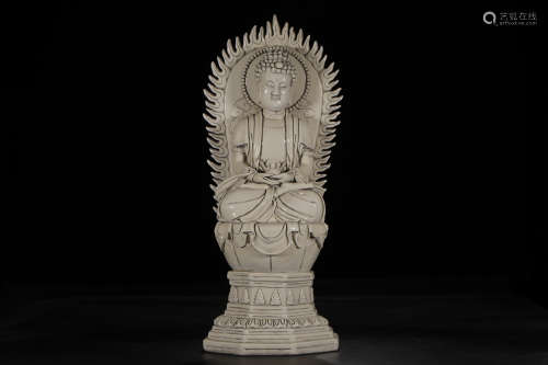 The Chinese Dehua Porcelian Sitting Statue of Tathagata