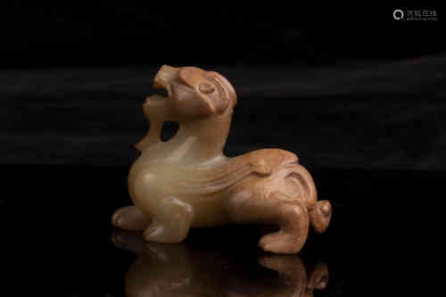 A Jade Beast Carving