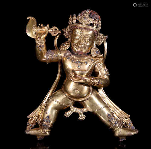 A Bronze Gilding Buddha Statue of Hayagriva