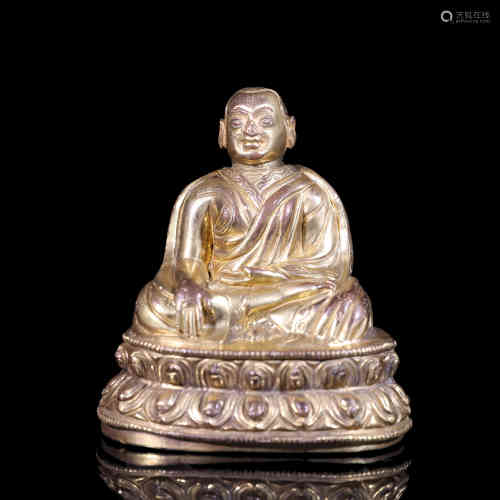 A Gilded Copper Bla-ma Buddha Statue