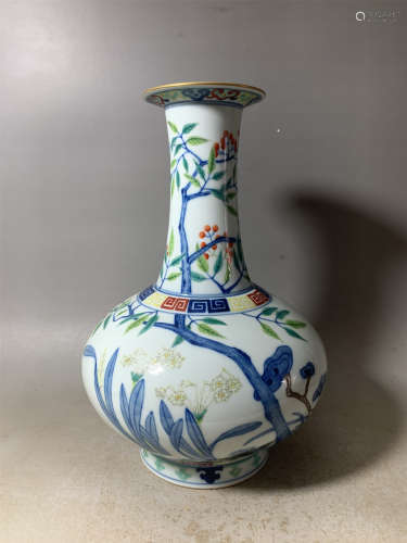 A Doucai Floral Vase