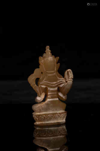 A jade GuanYin carving