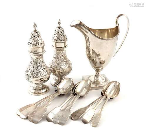 A mixed lot of silver items, various dates and mak…