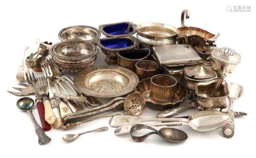ΛA mixed lot, comprising silver items: a George II…