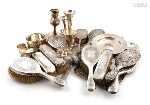 A mixed lot of silver items, various dates and mak…