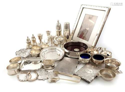 A mixed lot of silver items, various dates and mak…