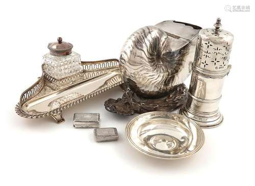 A mixed lot, comprising silver items: a late Victo…