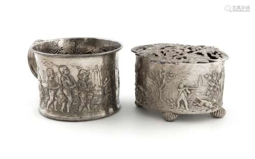 A Scottish silver pot pourri box, by Hamilton and …