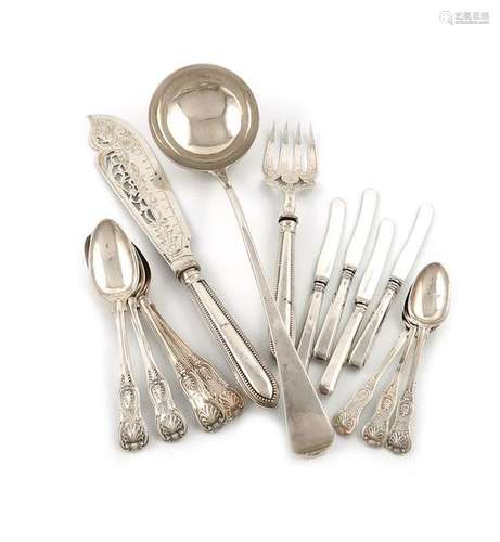 A mixed lot of silver flatware, various dates and …