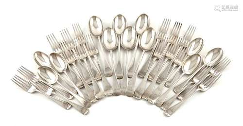 A mixed lot of old English pattern flatware, inclu…