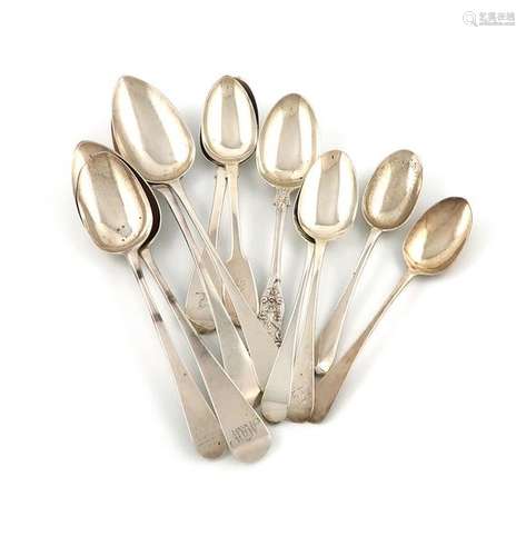 A mixed lot of silver flatware, various dates and …