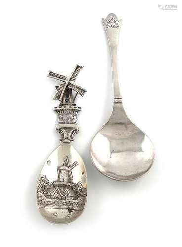 A continental silver spoon, possibly a marriage of…