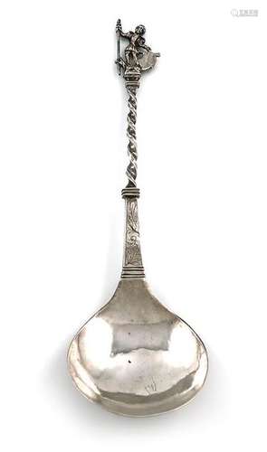 A 17th century Dutch silver figural spoon, maker's…