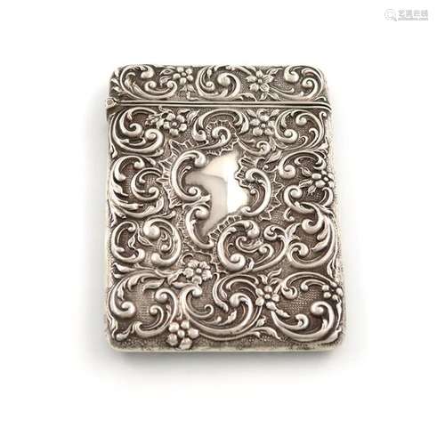 An Edwardian silver card case, by E F Braham Ltd, …