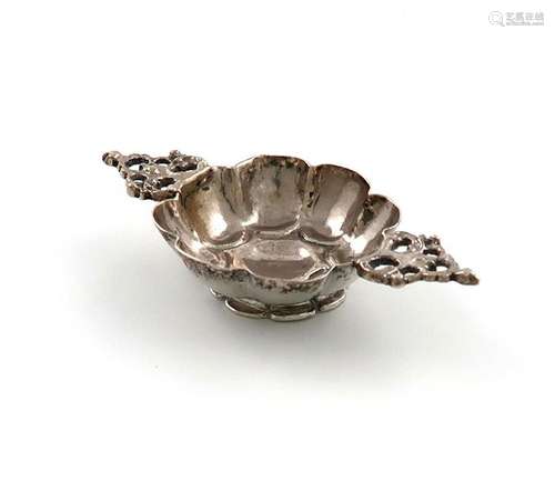 A Dutch miniature two handled silver wine taster, …