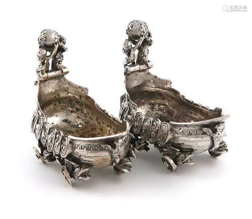 A pair of continental silver salt cellars, probabl…