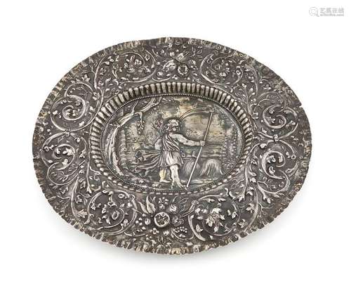 An early 18th century German silver dish, by Peter…