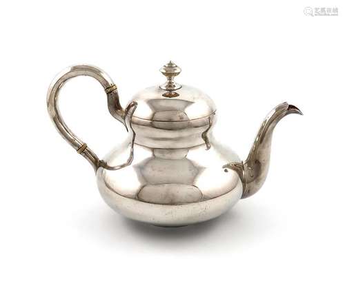 ΛA 19th century Russian silver teapot, by Ovchinni…