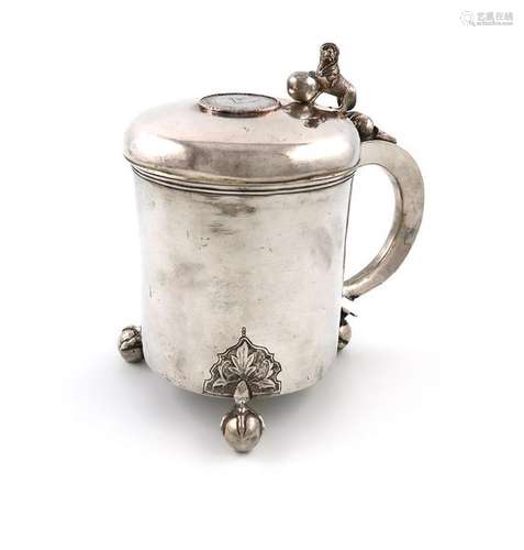 An 18th century Scandinavian silver peg tankard, p…