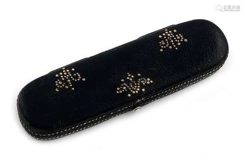 A George III black shagreen toothpick box, circa 1…