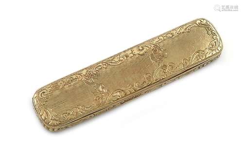 A 19th century French silver gilt toothpick box, c…