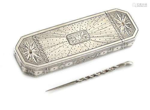 A George III silver toothpick box, by Samuel Pembe…