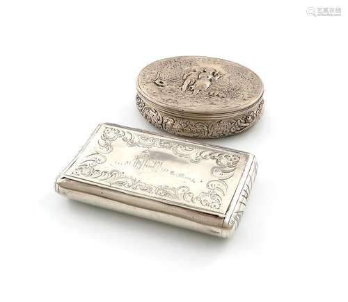 A Dutch silver tobacco box, 1932, rectangular form…