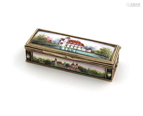 An Austrian silver and enamel toothpick box, maker…