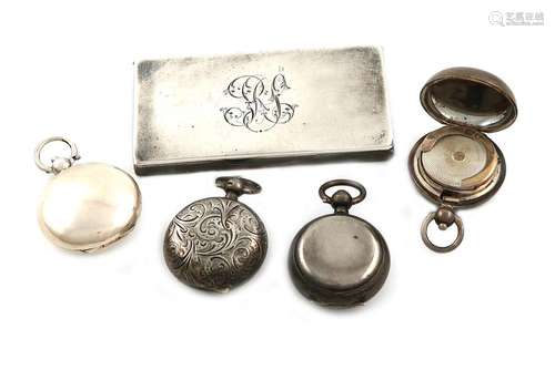 A late Victorian silver card case / stamp case, by…