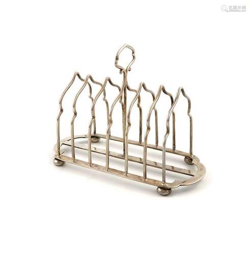 An Edwardian silver seven bar toast rack, by Aspre…