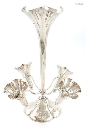 An Edwardian silver epergne, by Horace Woodward & …