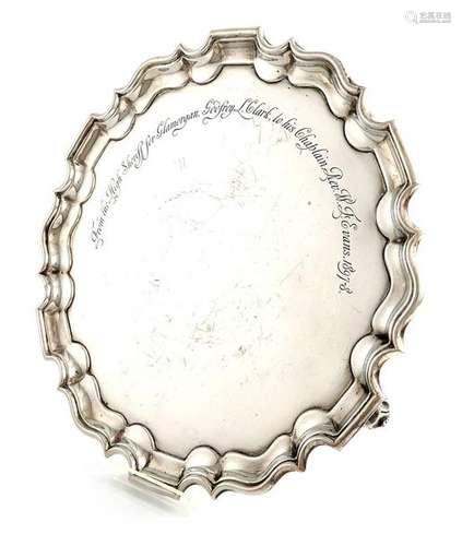 A late Victorian silver salver, by Thomas Bradbury…