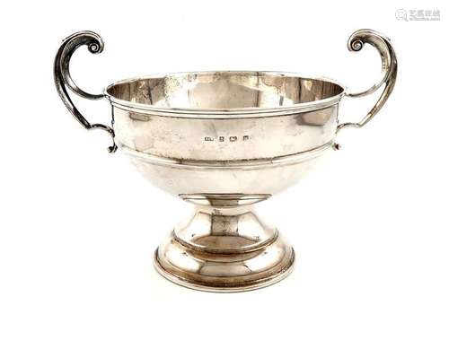 A silver two handled rose bowl, by Deykin & Harris…