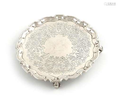 A George II silver waiter, by Dennis Langton, Lond…