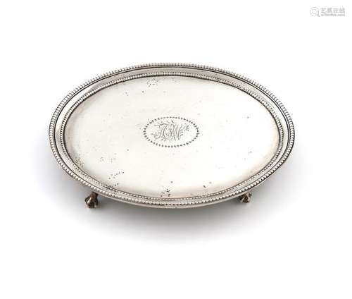 A George III silver tea pot stand, by Crouch and H…